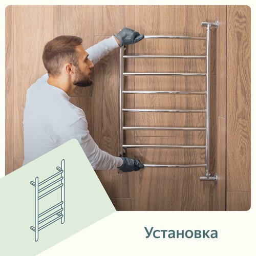 Установка электрического полотенцесушителя