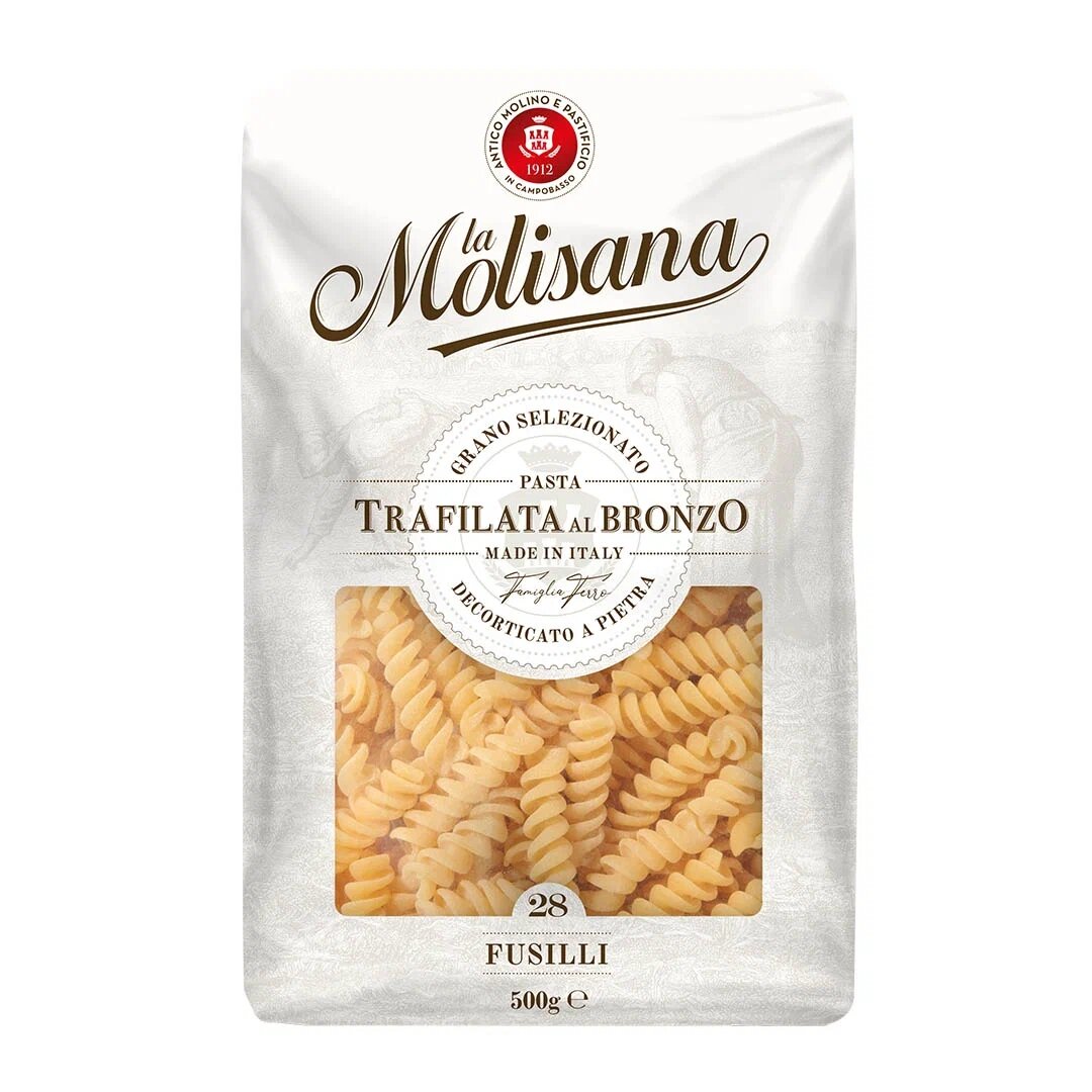 Макаронные изделия La Molisana Fusilli Спиральки № 28C, 500 г - фото №1