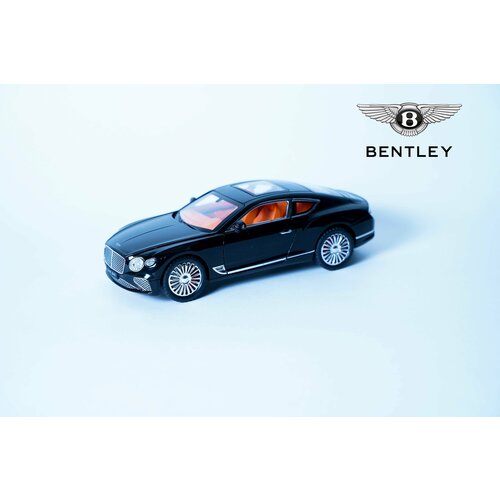 Коллекционная машинка игрушка металлическая BENTLEY CONTINENTAL GT с дымом в масштабе 1:24 цвет черный