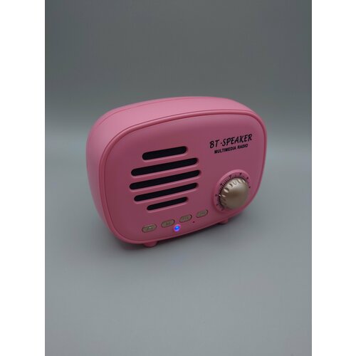 Портативная колонка Q-108 MINI беспроводная акустика с Bluetooth FM 10Вт Розовая 98000₽