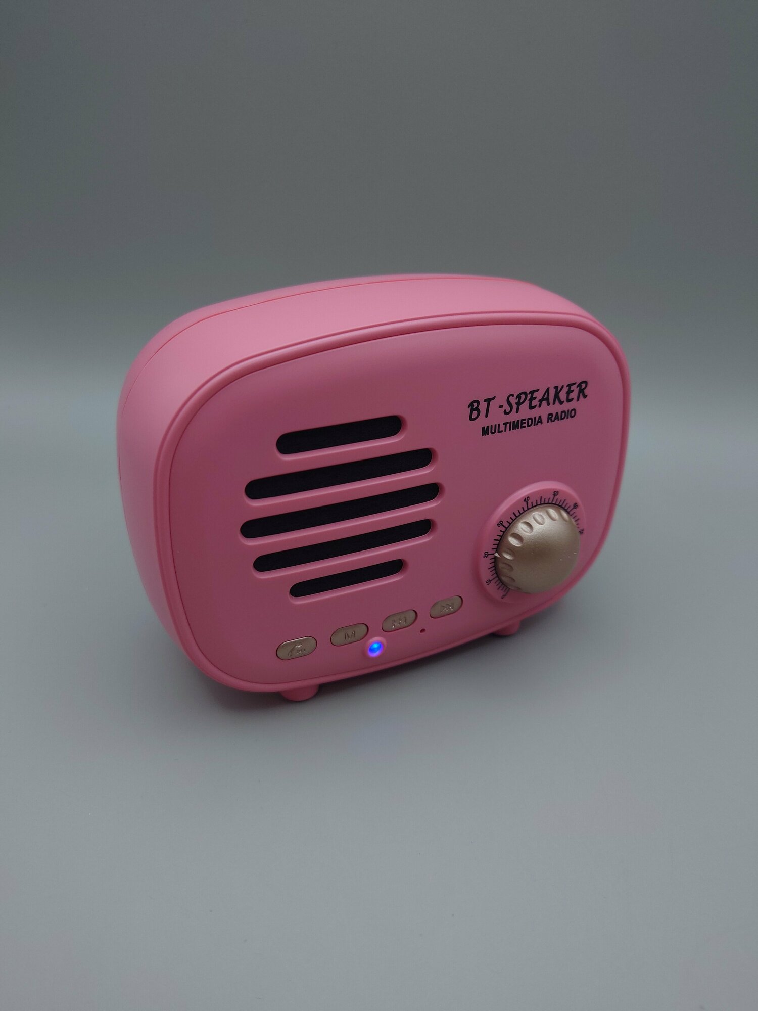 Портативная колонка Q-108 MINI, беспроводная акустика с Bluetooth, FM, 10Вт, Розовая