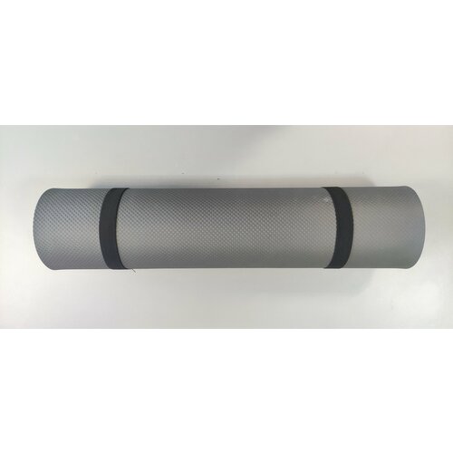 фото Коврик для йоги и фитнеса темно-серый ecofit