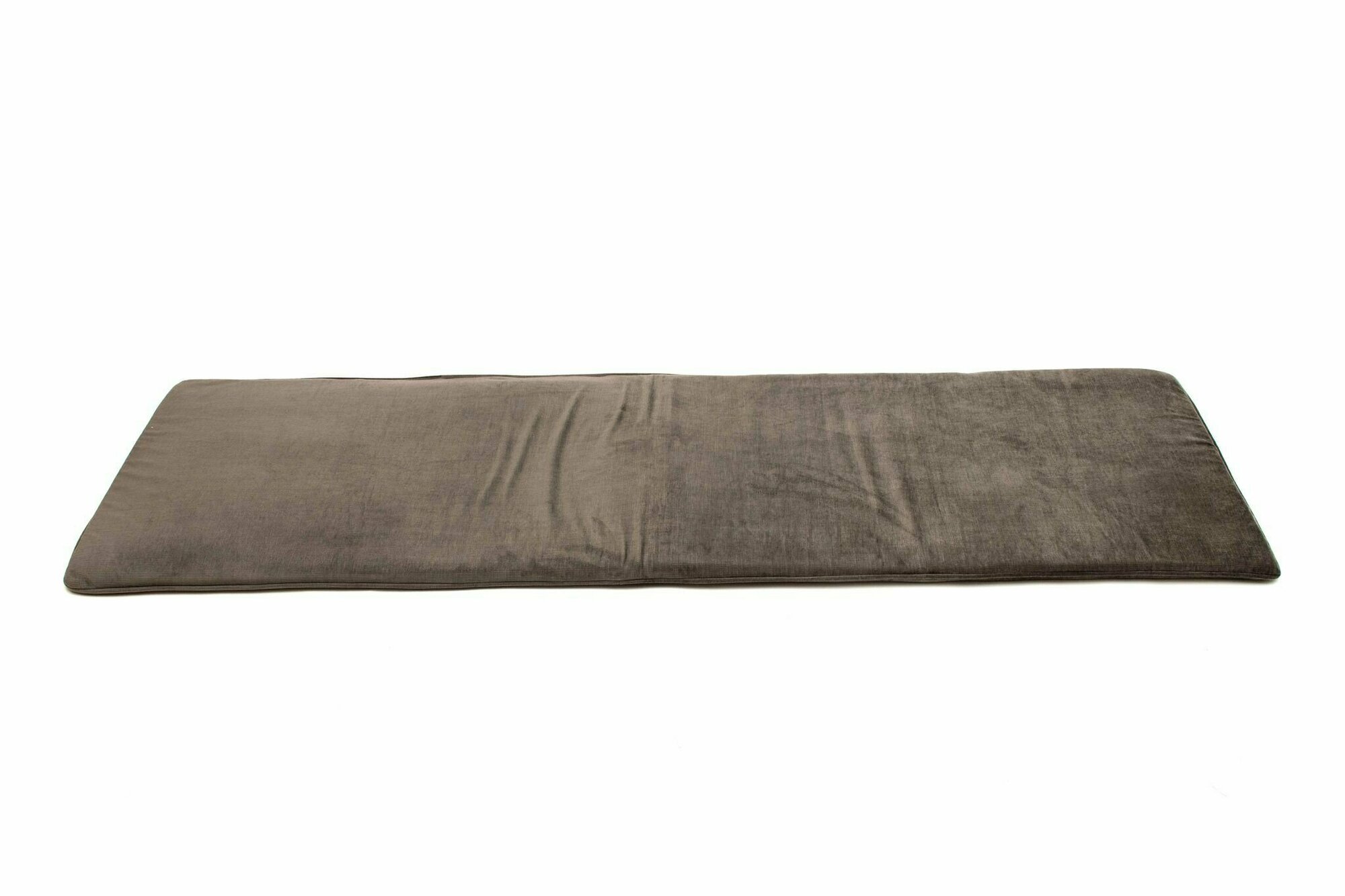 Чехол накидка на мебель матрас на шезлонг на садовую мебель топпер на кровать велюр поролон 3см (Графит / Велюр натуральный / графит / серый)