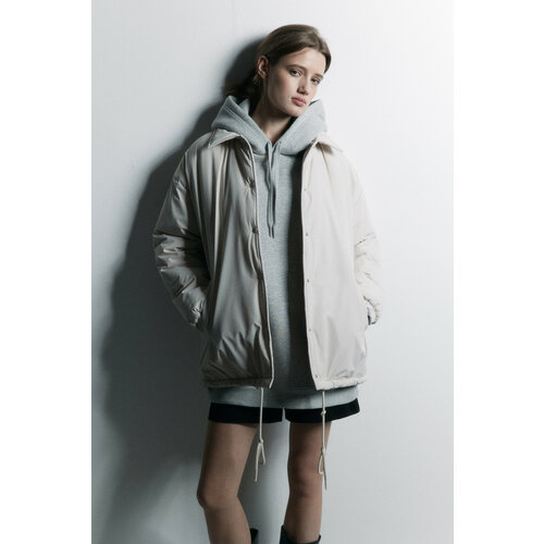 фото Куртка-рубашка befree, размер s, бежевый