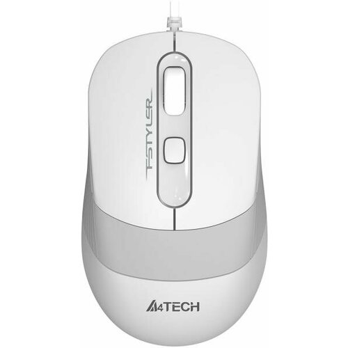 Мышь A4Tech Fstyler FM10S белый/серый оптическая (1600dpi) silent USB (4but) клавиатура мышь a4tech fstyler fg1010s клав белый серый мышь белый серый usb