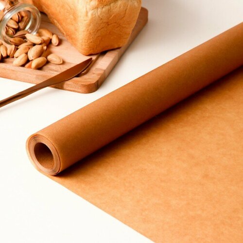 Пергамент силиконизированный коричневый жиростойкий Чехия 38 см х 8 м 513₽