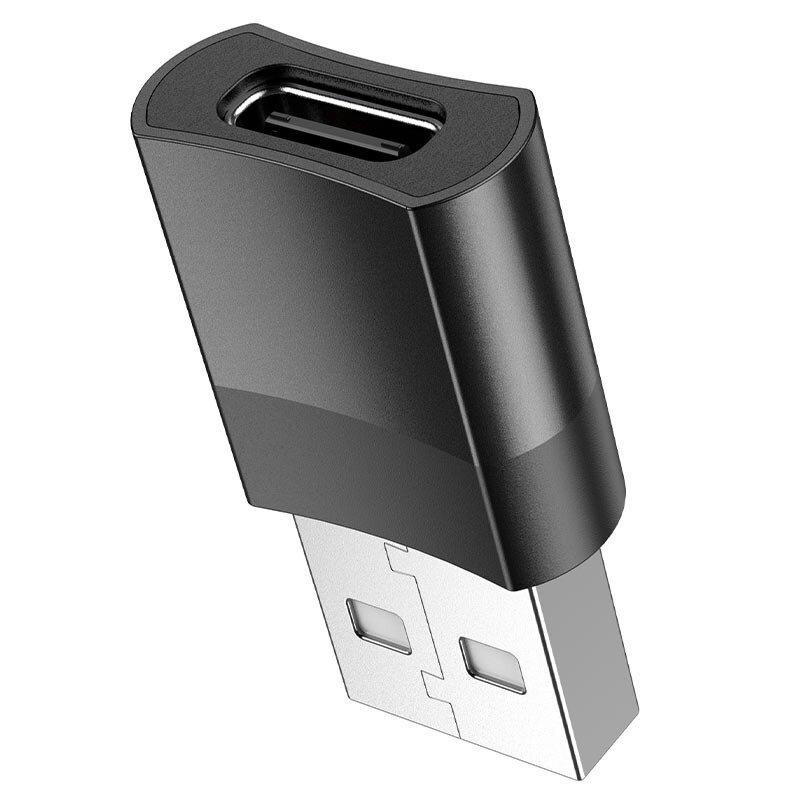 Адаптер-Переходник UA17 USB на Type-C, поддержка функции OTG и передачи данных, зарядка 2A / 3A / 60W для компьютеров Mac OS и Windows — фото 1