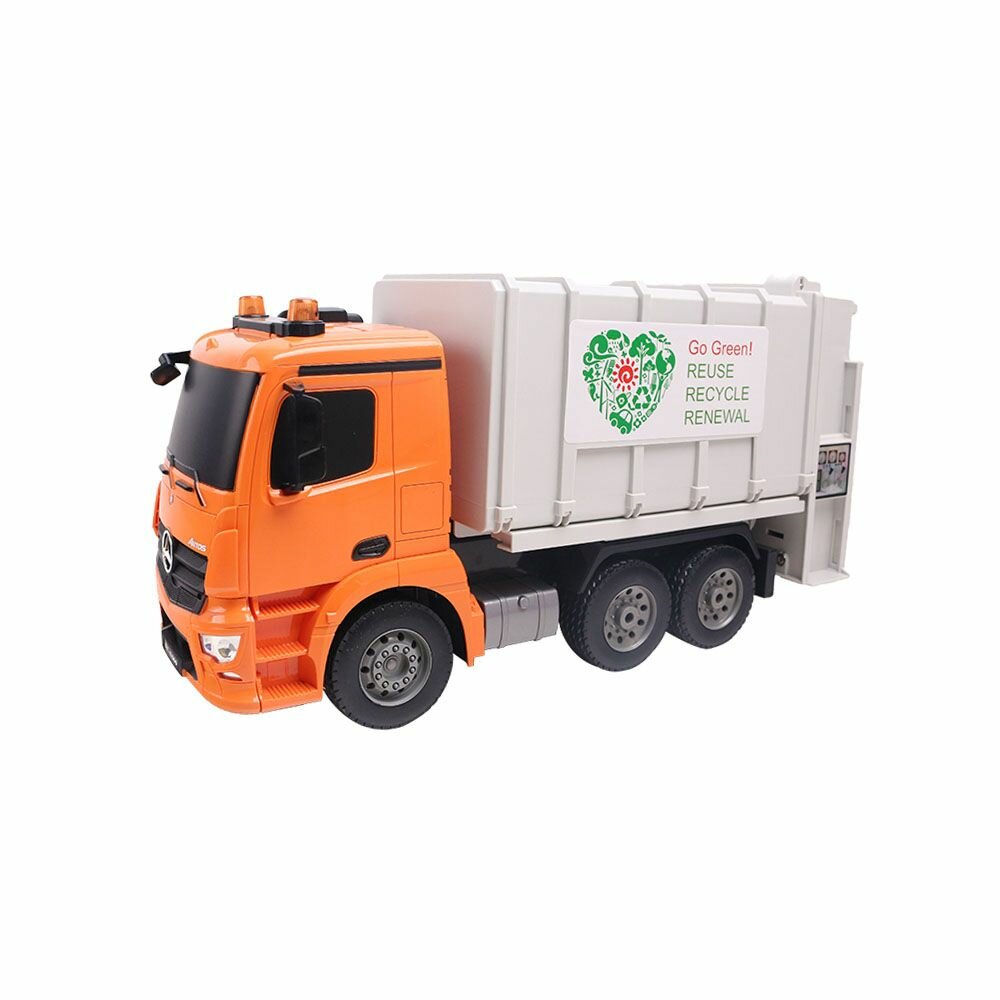 Машина-Мусоровоз на РУ (звук) в коробке механизм подъема корзины E560-003 Double Egle - фото №13