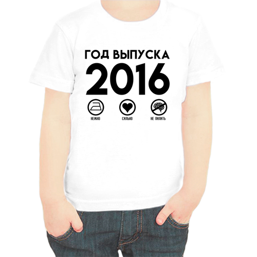 Футболка , размер 140, белый 2016