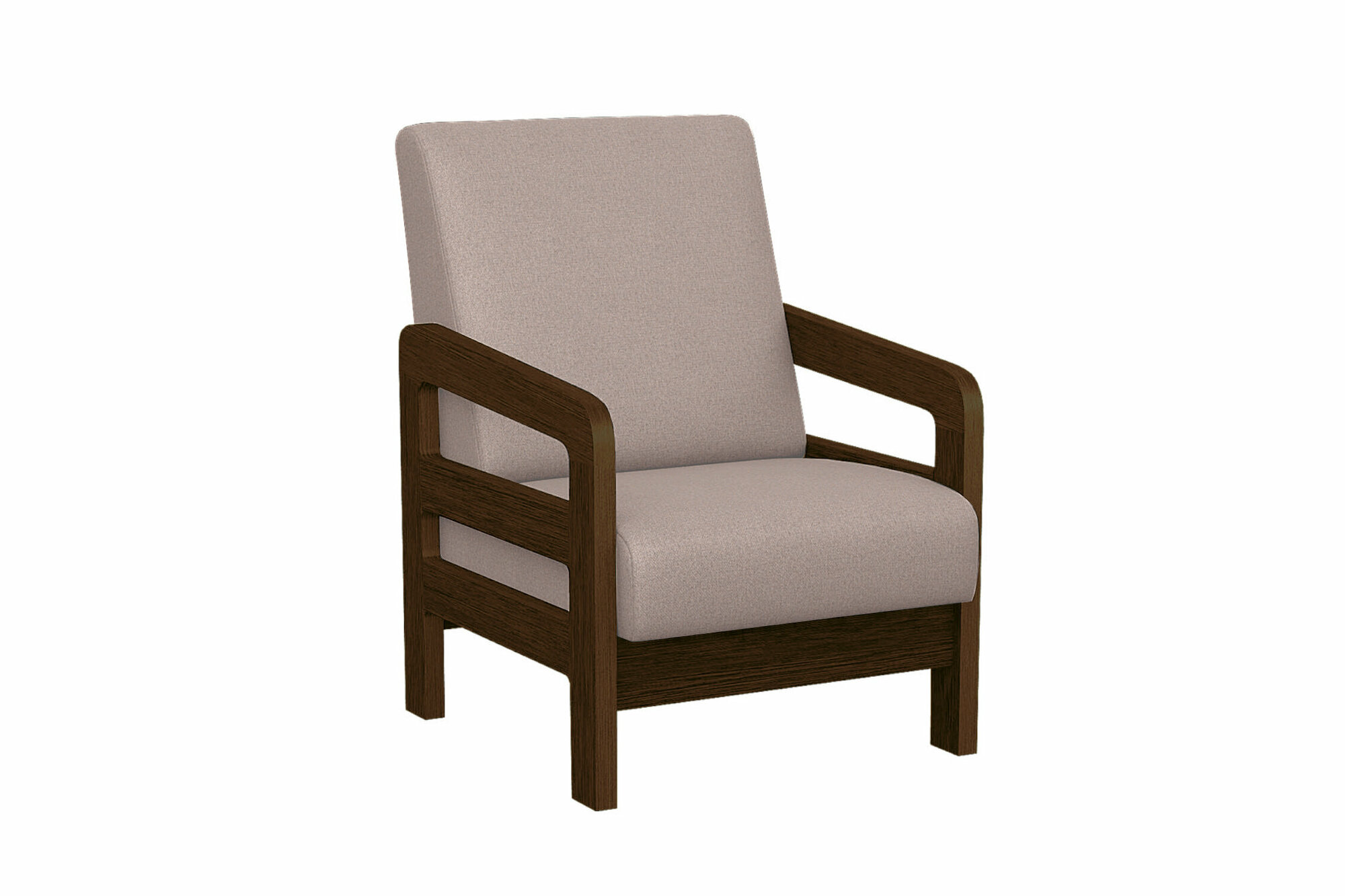 фото Кресло Элегия Вега-34 рогожка светло-бежевое 67x82x95 см