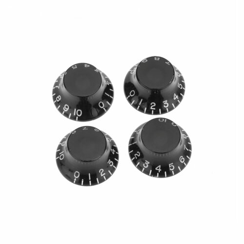 фото Mx1560bk-4 комплект ручек потенциометров, les paul, черные, 4шт, musiclily