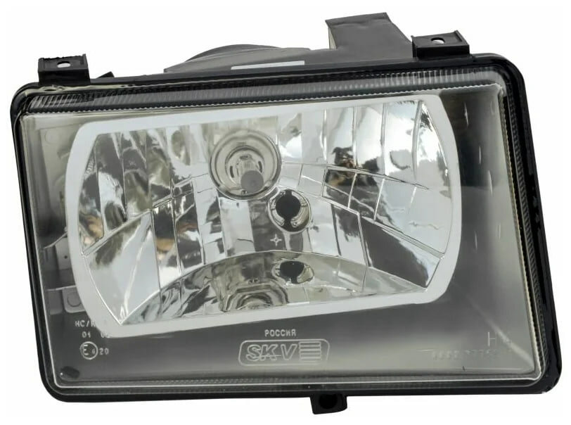 фото Фара ГАЗ-3302,3110,31029, ЗИЛ-5301 правая (ан.112.08.79, 6002.3711) гладкое стекло б/л (SKV)