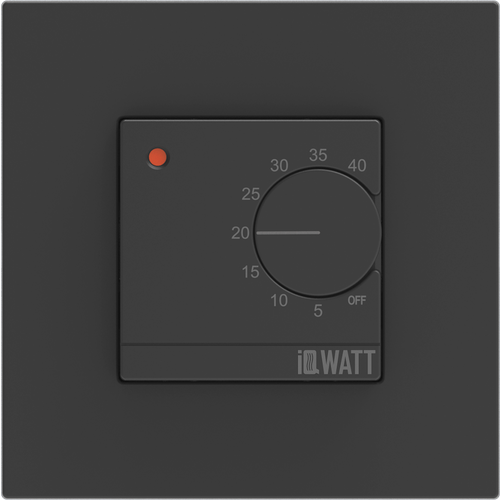 фото Электронный терморегулятор механическое управление iq thermostat d black iqwatt