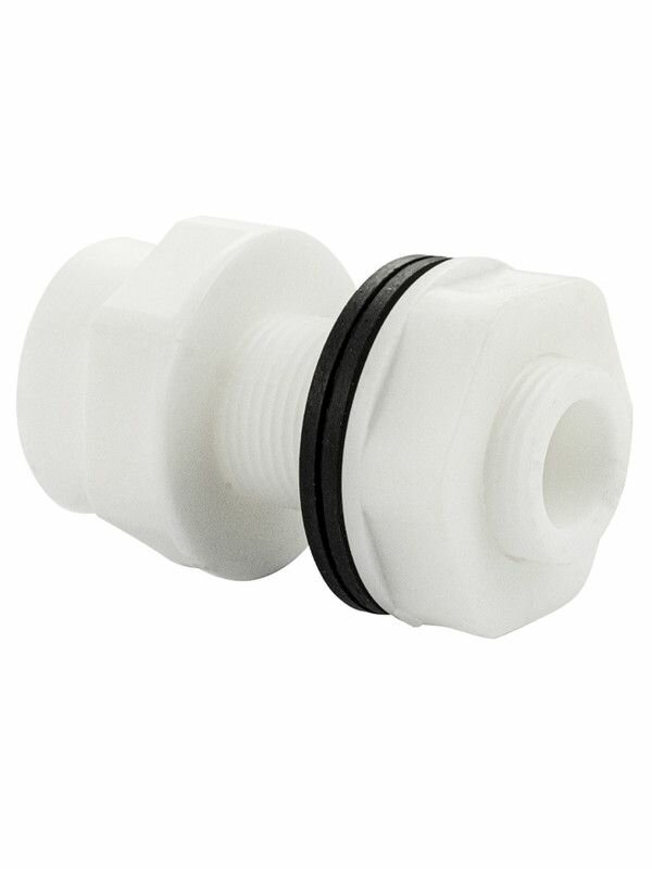 фото Штуцер - врезка в ёмкость 3/4 " полипропиленовый из АБС - пластика