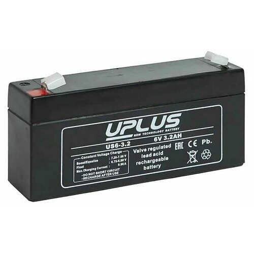 Аккумулятор для ИБП и прочего электрооборудования UPLUS US-General Purpose US6-3.2 6V 3.5 А/ч (134x34x66) AGM