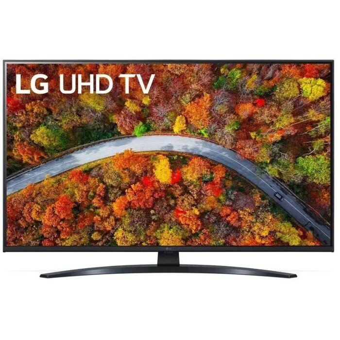 LG Телевизор LG 43UP81006LA, 43", 3840x2160, DVB-T2/C/S2, HDMI 3, USB 2, Smart TV, чёрный
