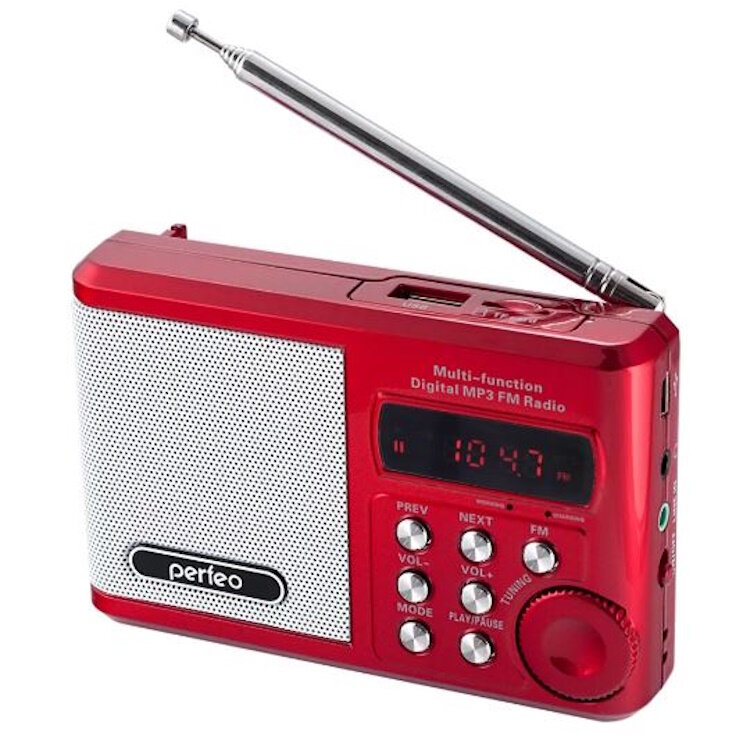 Радиоприемник Perfeo Music Sound Ranger, FM, MP3, USB, microSD In/Out ридер, BL-5C 1000mAh, черный PF_3184