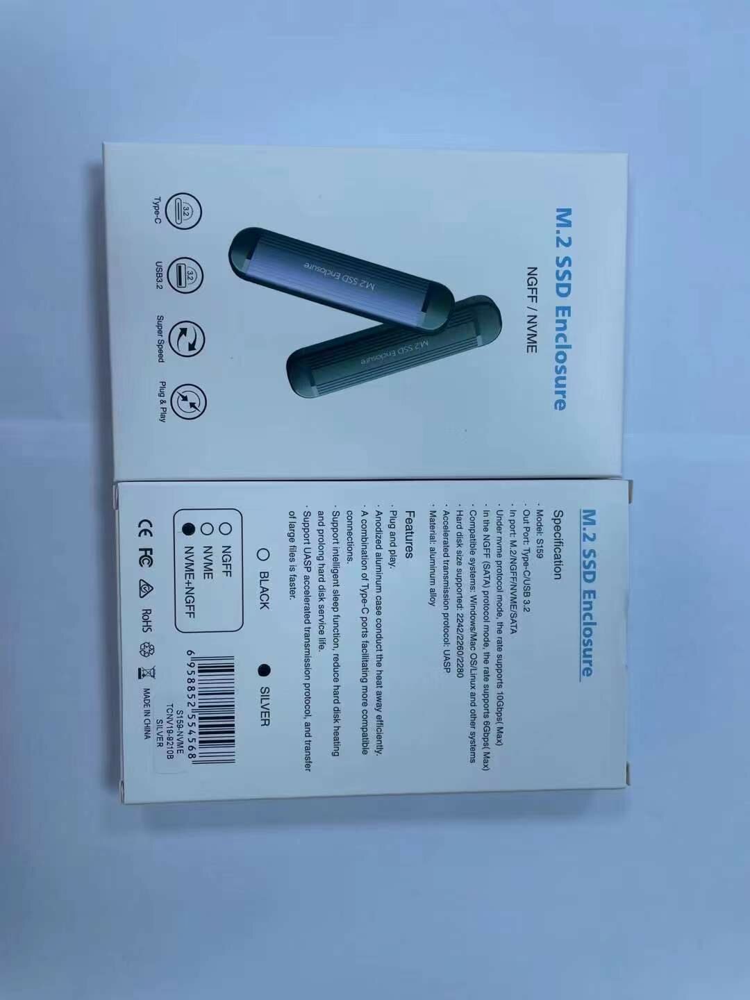 Корпус для M2 NVMe PCIe, NGFF SSD USB3.1 Type C 10g — фото 7