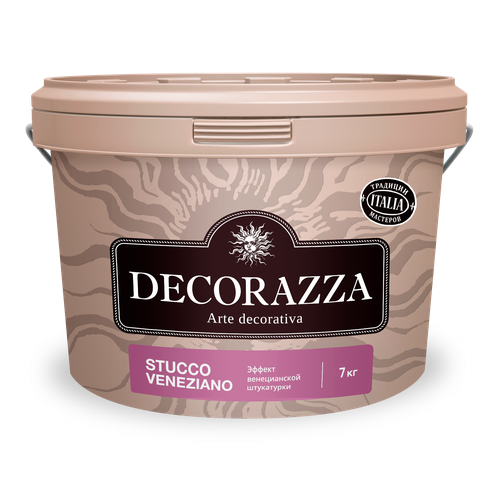 Декоративное покрытие Decorazza Stucco Veneziano SV 001 белый 7 кг воск для венецианской штукат parade deco cera per stucco veneziano l160 0 9л россия