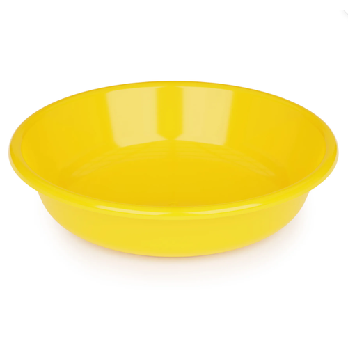Тарелка миска глубокая пластиковая, объем 1 л, цвет желтый