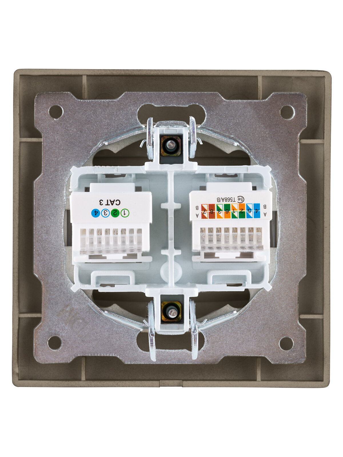 Розетка компьютерная RJ45/телефонная RJ11 TDM Electric - фото №4