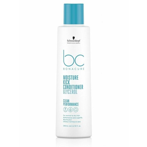 кондиционер schwarzkopf bonacure moisture kick clean performance 200мл Кондиционер для увлажнения волос, 200 мл