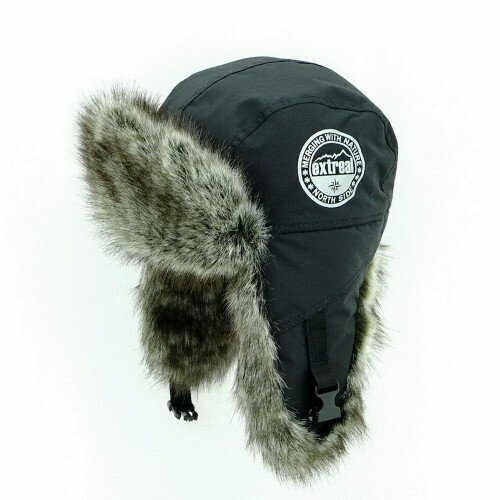 Шапка ушанка extreal Шапка – ушанка “Тикси”, размер 58-59 XL, черный