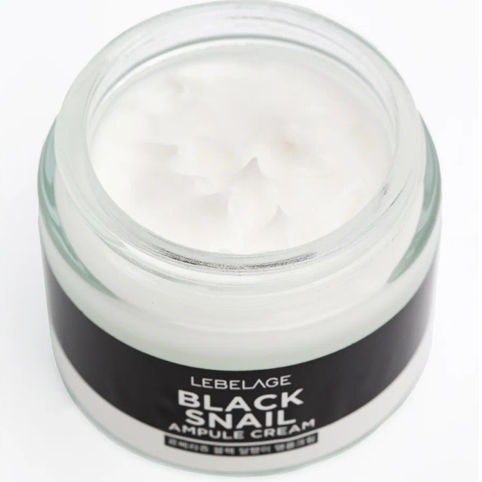Ампульный крем с муцином чёрной улитки Lebelage Black Snail Ampule Cream, 70мл - фото №12