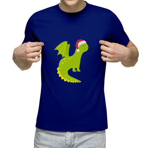 Футболка Us Basic, размер 2XL, синий мужская футболка динозавр s желтый