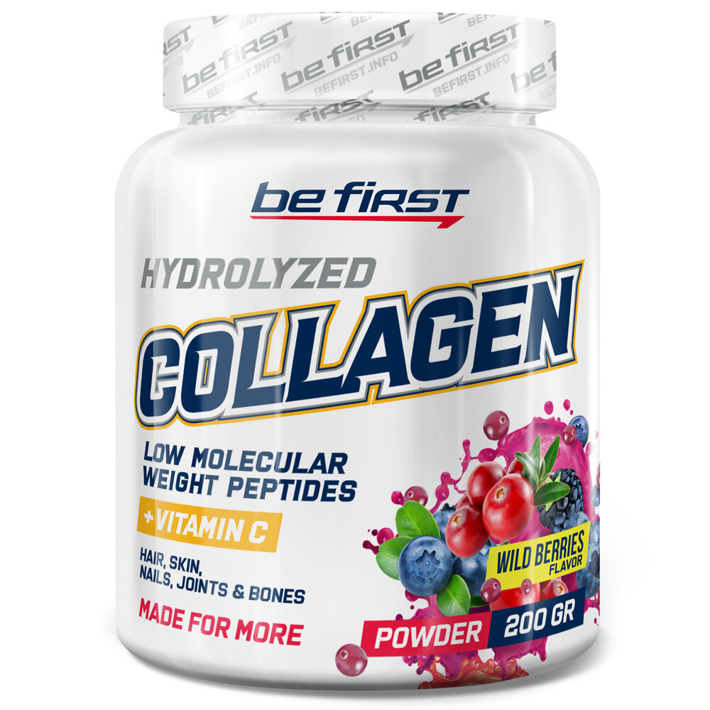 Be First Collagen + vitamin C 200 гр (Лесные ягоды)