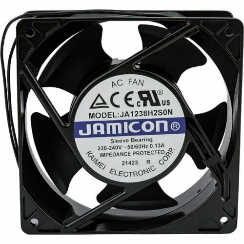 вентилятор ambeyond av f12025ms система охлаждения для asic майнинга мелкой технике для обдува электронных компонентов процессора компьютера Вентилятор Jamicon JA1238H2S0N 120х120х38 230В С00036541