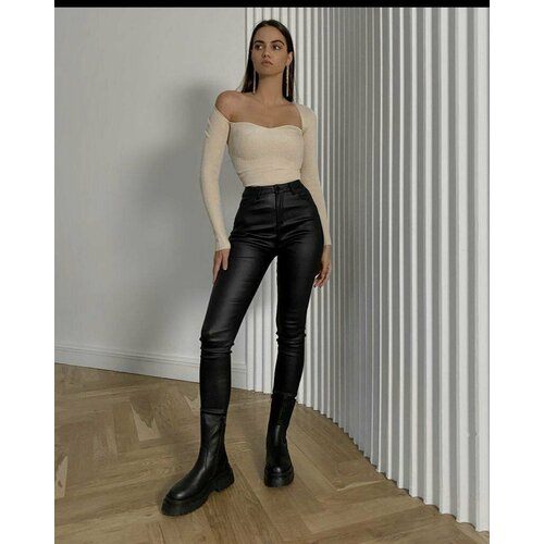 фото Джинсы скинни bun, размер 28, черный