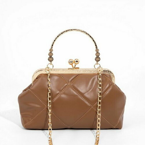 фото Сумка клатч сима-ленд, коричневый, желтый сима-лэнд