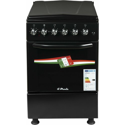 Газовая плита il Monte FO-GE5050 Black 50 см Элект духовка 52 л 3 режима 3447900₽