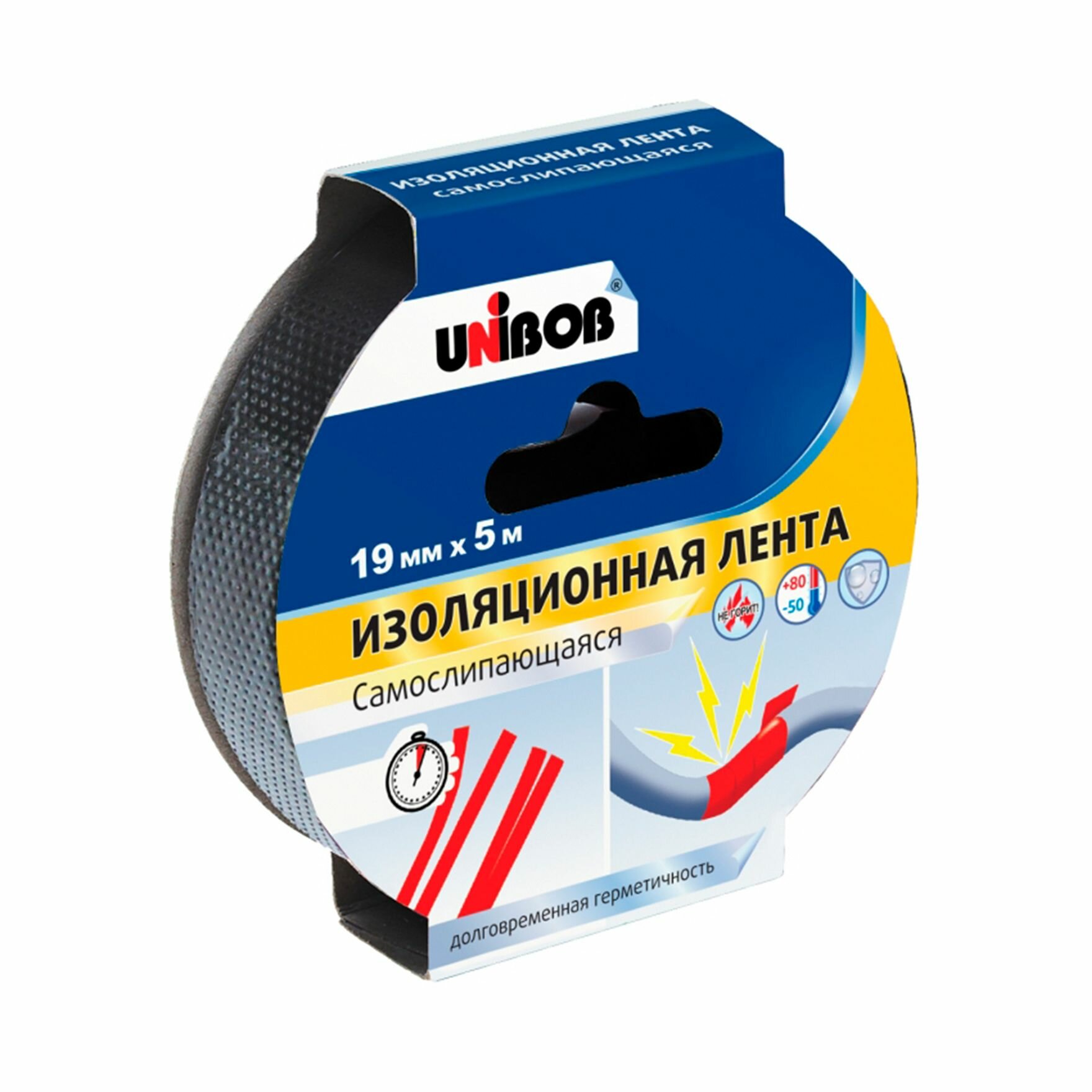 Изолента Unibob 19 мм х 5 м - фото №8