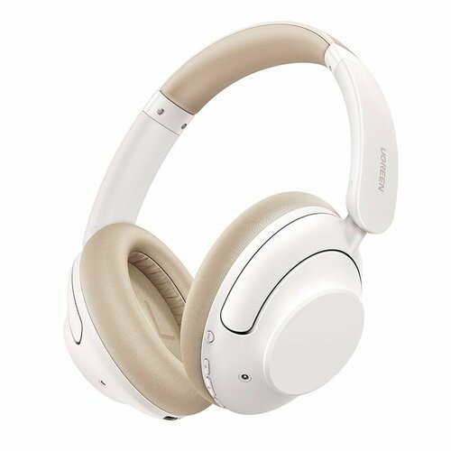 Наушники накладные беспроводные UGREEN HP202 (15809) HiTune Max5 Hybrid Active Noise-Cancelling Headphones. Цвет: белый наушники ugreen ws106 90206 hitune t3 white