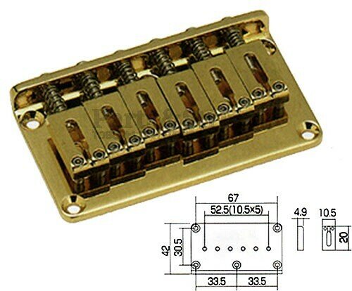 Бридж Gotoh GTC102 Золото