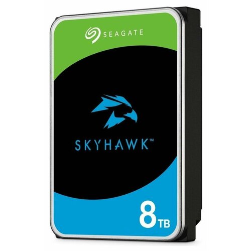 Жесткий диск Seagate Skyhawk SATA-III 8Tb (ST8000VX010) жесткий диск 3 5 seagate skyhawk 8 тб sata iii 256 mb 7200rpm st8000vx010