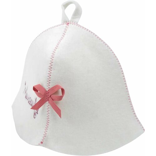 Шапка банная «Милашка», фетр, цвет белый шапка банная китти вышивка фетр белый