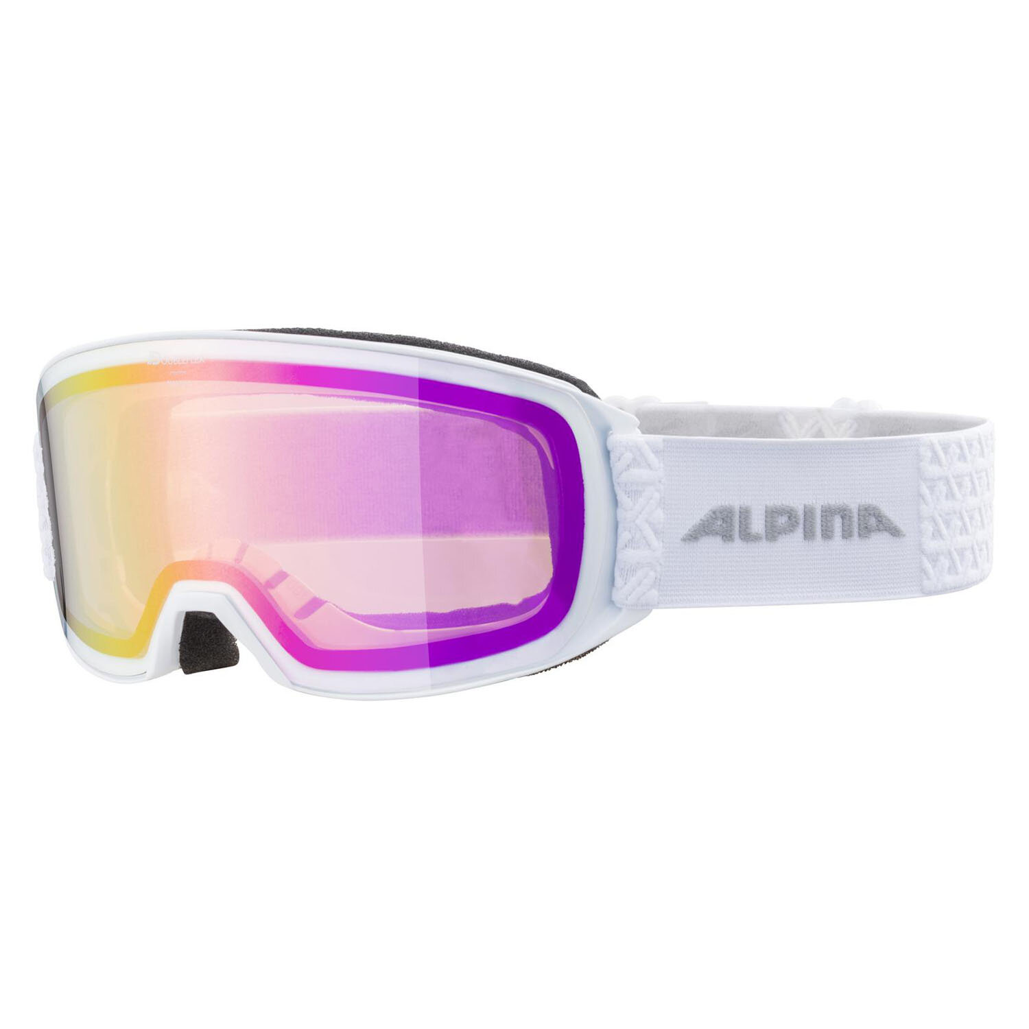 Очки горнолыжные ALPINA Nakiska Q-Lite White Matt/Q-Lite Pink S1