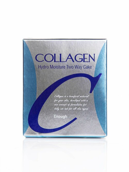 Пудра для лица Enough Collagen, матирующая со сменным блоком, тон 21