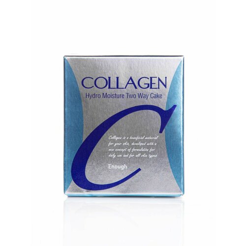 Пудра для лица Enough Collagen, матирующая со сменным блоком, тон 21