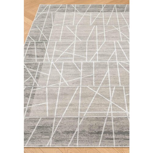 Ковер на пол 2 на 2,9 м в спальню, гостиную, серый Athena VA5089-V86