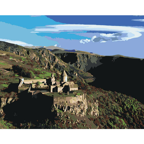 Картина по номерам Армения монастырь Татев в горах 40х50