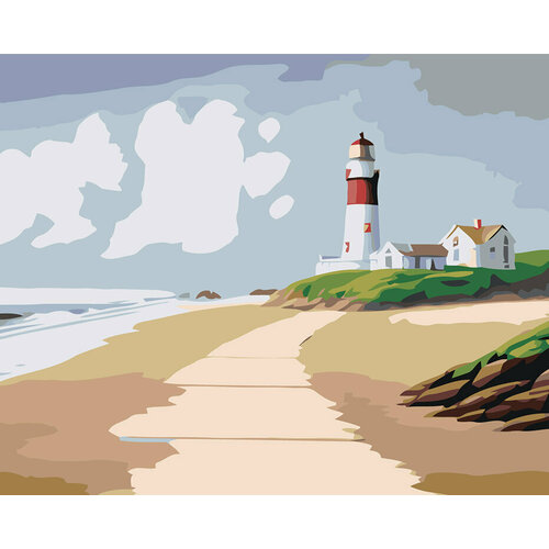 Картина по номерам Природа пейзаж с маяком и морем картина по номерам природа пейзаж с маяком и дорожкой у моря