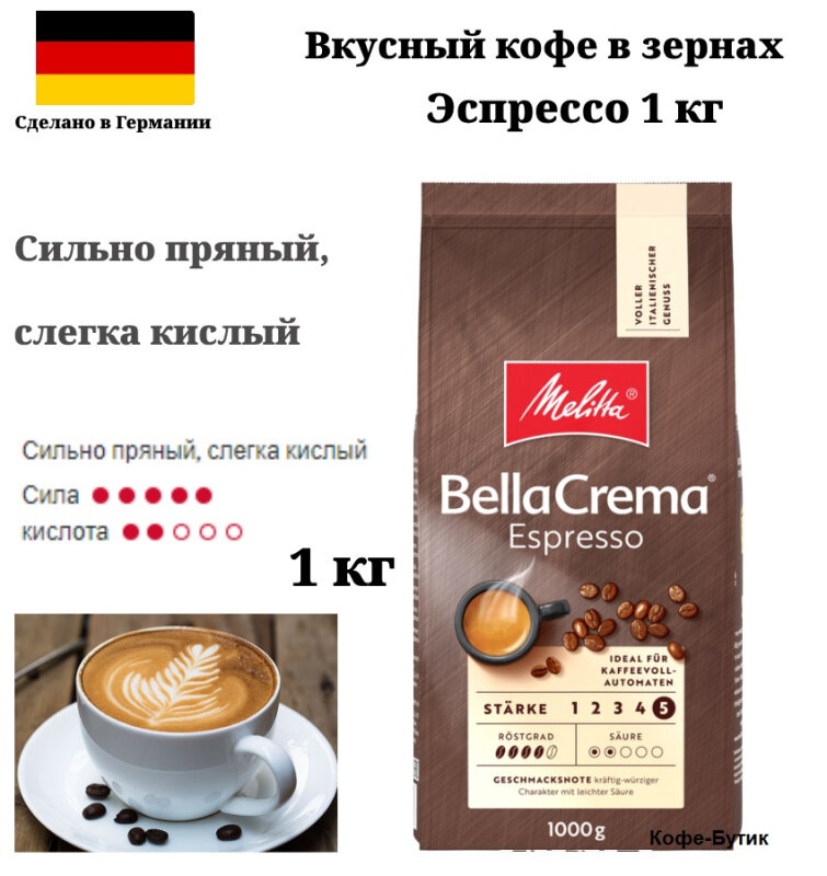 Кофе в зернах Melitta Bella Crema Espresso 1 кг