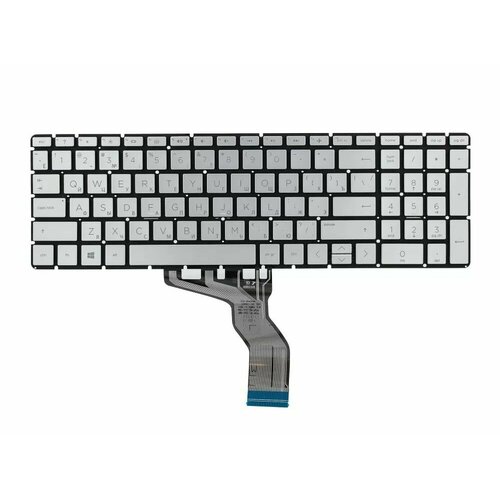 Клавиатура Genuine (M17185-251) серебристая с подсветкой для HP 15-DY 15-BS 15S-EQ 15S-FQ 15-bq