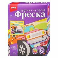 Фреска из песка Джип