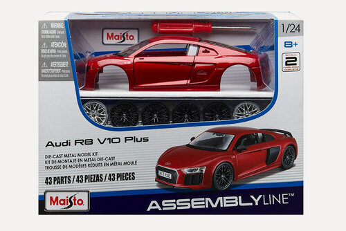 Изображение товара Модель сборная MAISTO Audi R8 V10 plus / ауди Р8 красный (сборка без клея)