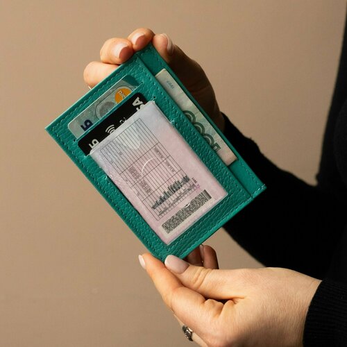 Обложка для автодокументов HellenBerg, бирюзовый